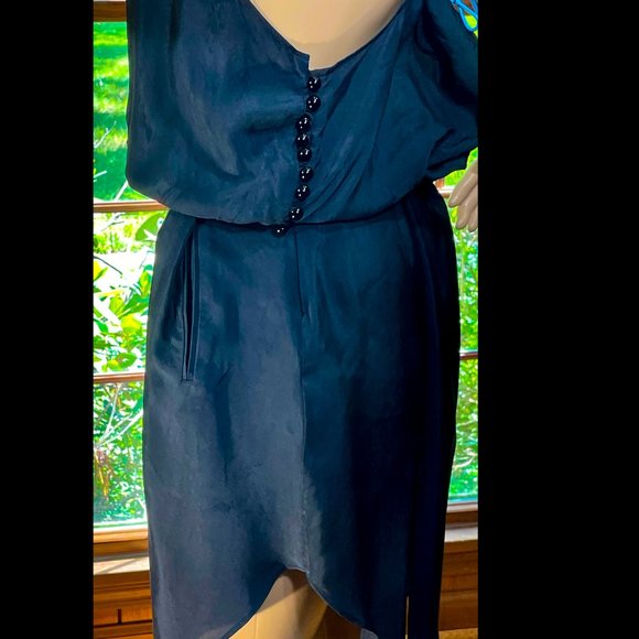 ⭐️HP⭐️ALEXANDER WANG▪️Asymmetric T-Back Draped Dress - Picture 5 of 7